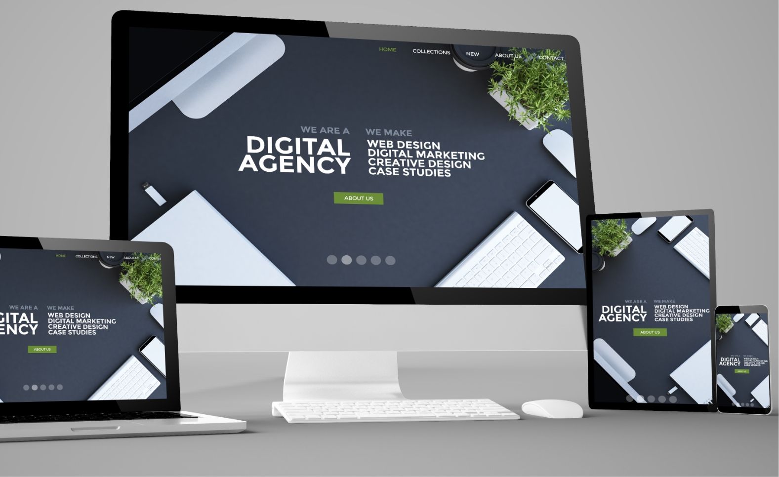 パソコンでHP･LPを見ている様子